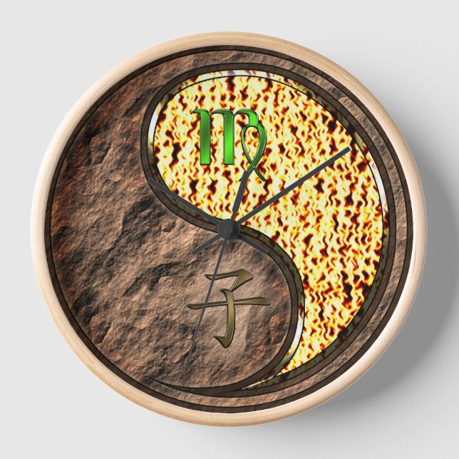 Virgo & Fire Rat Clock (Front)