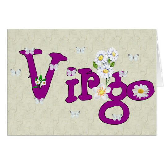 Virgo Flowers Cards (Front Horizontal)