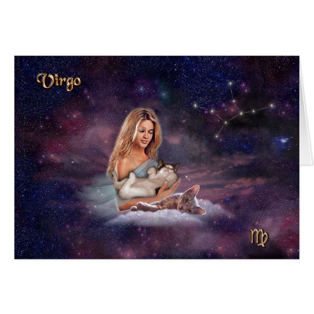 Virgo for Cat Lovers Cards (Front Horizontal)