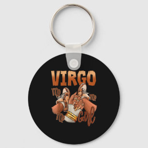 Virgo Girl Birthday Melanin Black Woman Scute Ss C Keychain