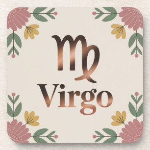 Virgo Glyph Cream Coaster Set