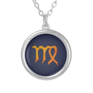 Virgo Golden Zodiac Sign  Necklace