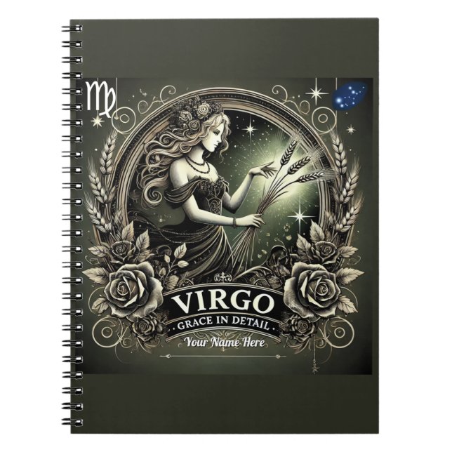 Virgo “Grace in Detail” Spiral Notebook (Front)