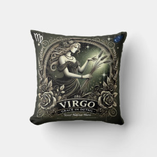 Virgo “Grace in Detail” Throw Pillow
