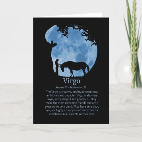 Virgo Happy Birthday Zodiac Card