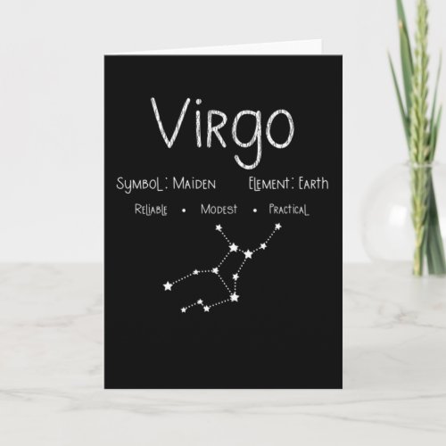 Virgo Horoscope Astrology Star Sign Birthday Gift Card
