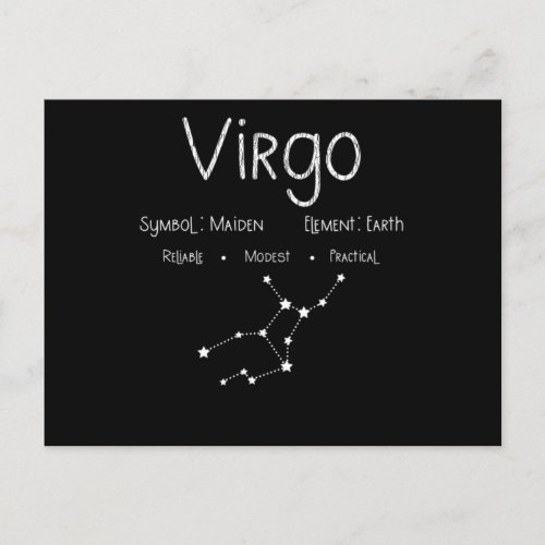 Virgo Horoscope Astrology Star Sign Birthday Gift Postcard