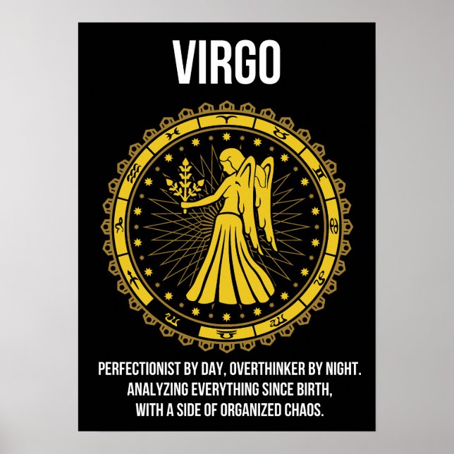 Virgo - Horoscope, Funny Zodiac Sign Humor (Front)