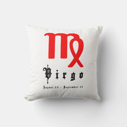 Virgo Horoscope zodiac astrology Throw Pillow