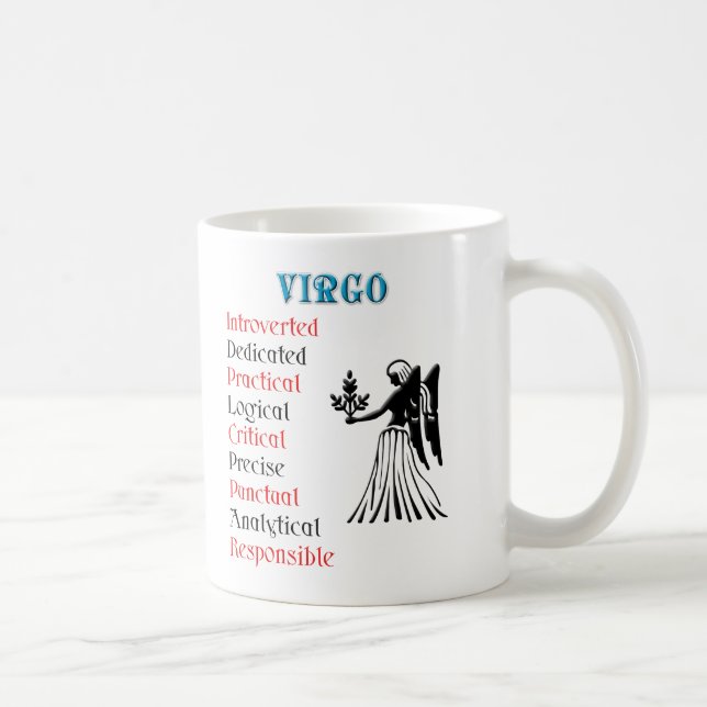 Virgo Horoscope Zodiac Sign Coffee Mug (Right)