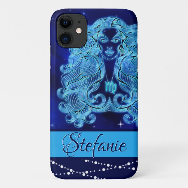 Virgo in Dark Blue Case-Mate iPhone Case (Back)