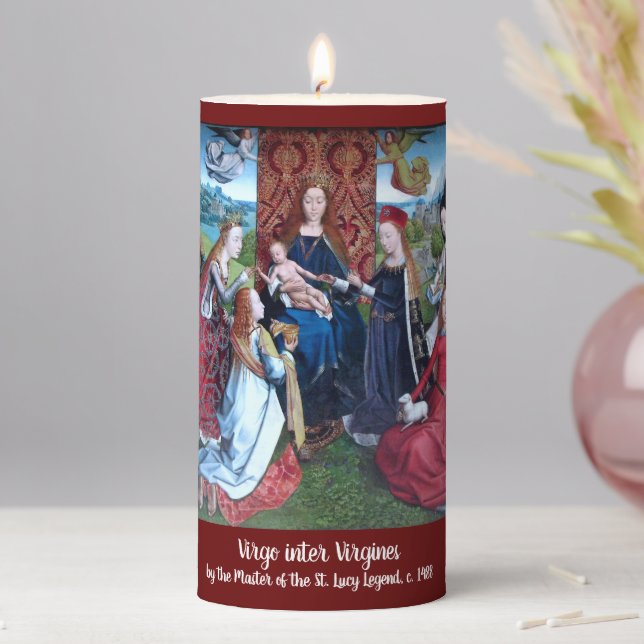 Virgo inter Virgines (M 070) 3"x6" Pillar Candle (In Situ)