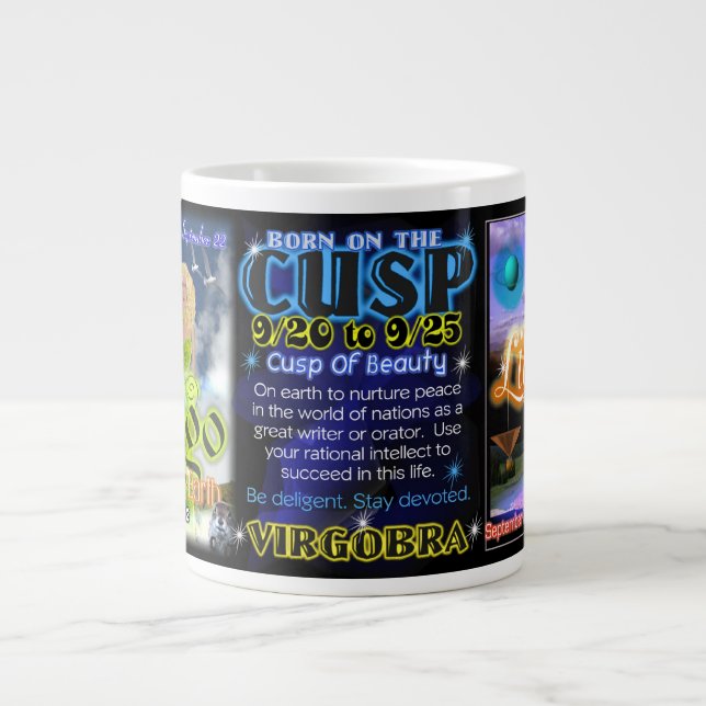 Virgo Libra  zodiac Cusp by Valxart Giant Coffee Mug (Front)