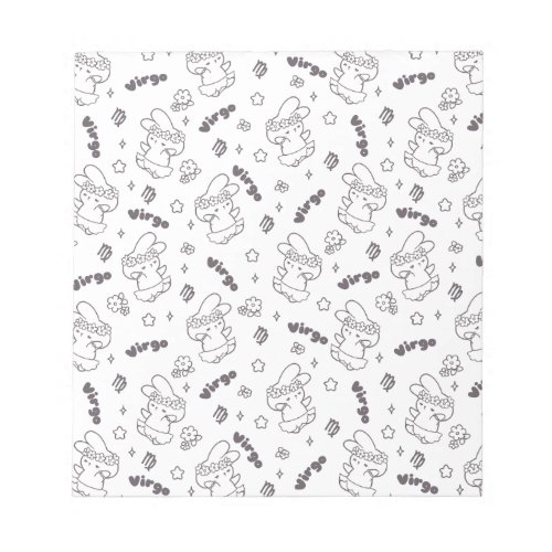 Virgo Loppi Tokki Bunny Zodiac Series Pattern III Notepad