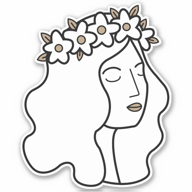 Virgo Maiden Earth sign astrological symbol Sticker (Front)