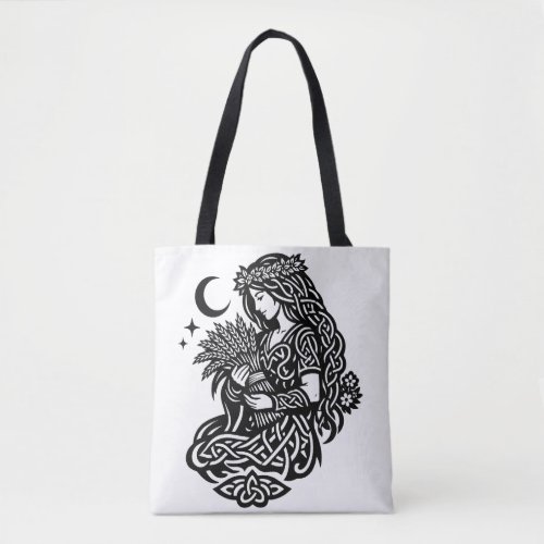 Virgo Maiden Sigil — Earthbound Zodiac Inkwork Tote Bag