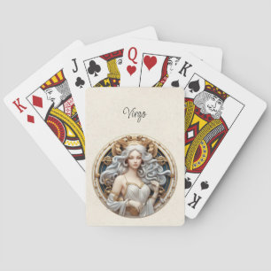 Virgo Maiden Zodiac Minimalist  Poker Cards