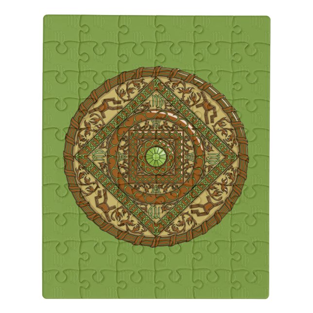 Virgo Mandala Acrylic Puzzle (Puzzle Vertical)