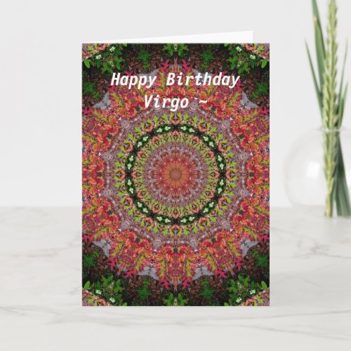 Virgo Mandala Birthday Card
