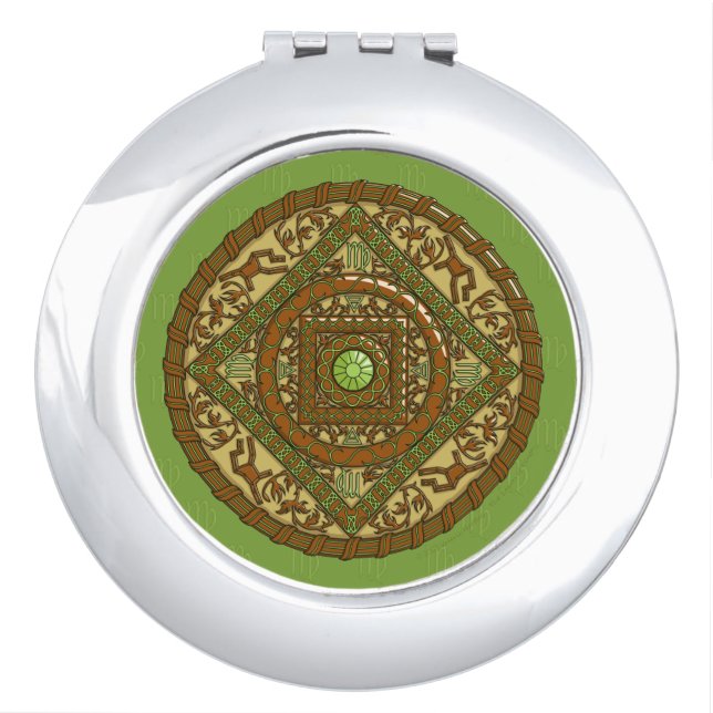 Virgo Mandala Compact Mirror (Front)