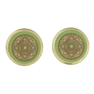 Virgo Mandala Cuff Links