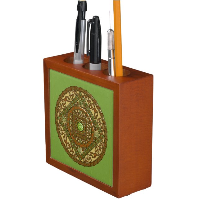 Virgo Mandala Desk Organizer (In Situ)