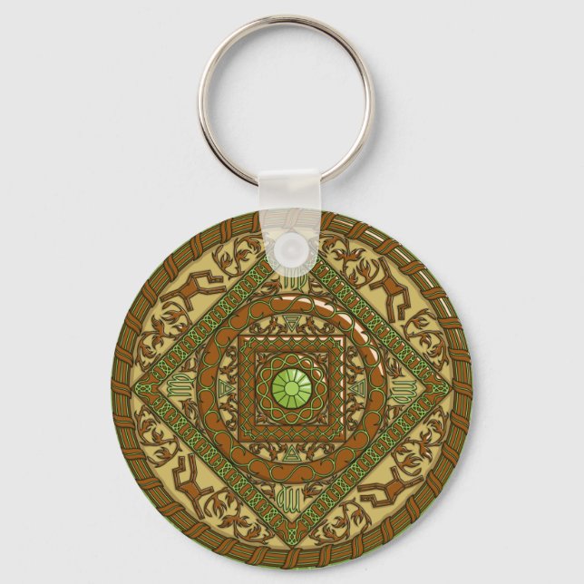 Virgo Mandala Keychain (Front)