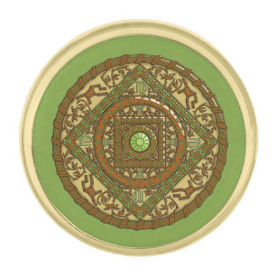 Virgo Mandala Lapel Pin