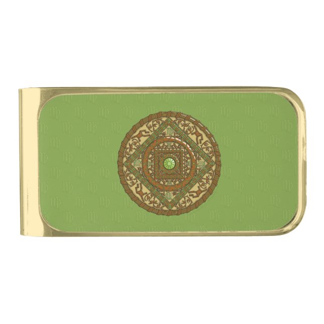Virgo Mandala Money Clip (Front)