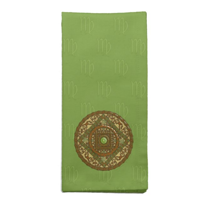 Virgo Mandala Napkin (Folded)