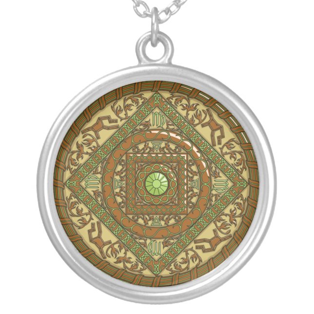Virgo Mandala Necklace (Front)