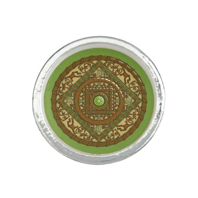 Virgo Mandala Ring (Front)