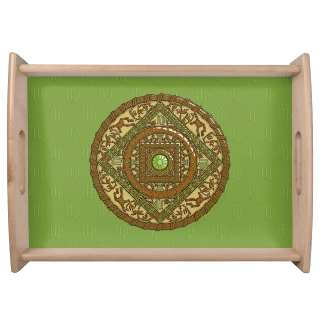 Virgo Mandala Serving Tray (Front)