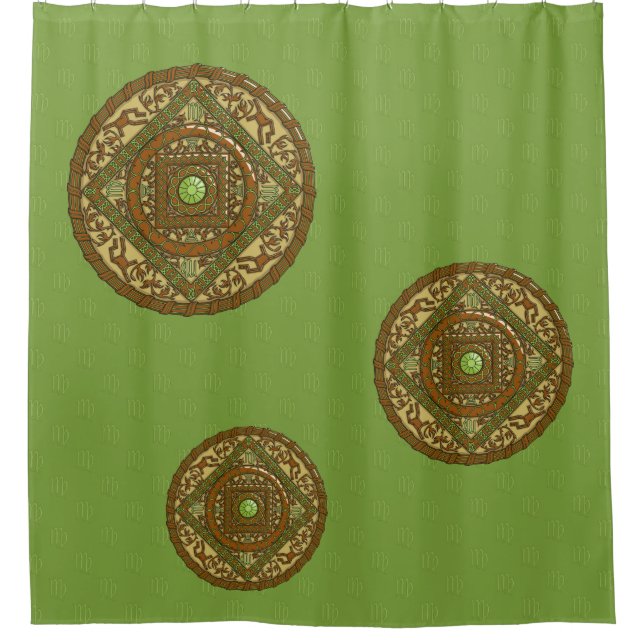 Virgo Mandala Shower Curtain (Front)