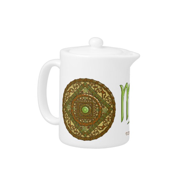 Virgo Mandala Tea Pot (Left)