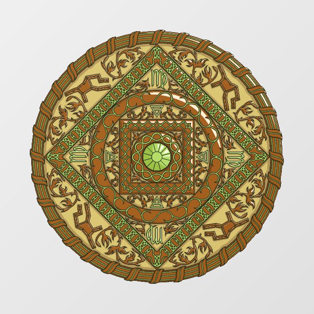 Virgo Mandala Wall Decal (Front)