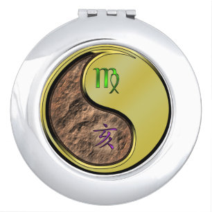 Virgo & Metal Boar Compact Mirror