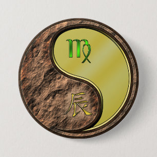 Virgo & Metal Dragon Button