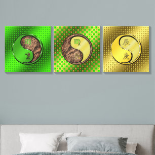 Virgo & Metal Dragon Canvas Photo Tile