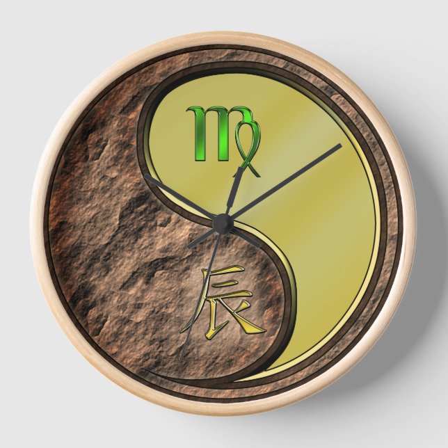 Virgo & Metal Dragon Clock (Front)