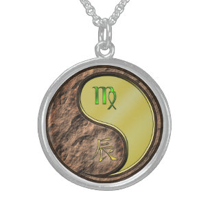Virgo & Metal Dragon Sterling Silver Necklace