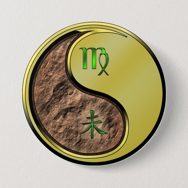 Virgo & Metal Goat Button (Front)