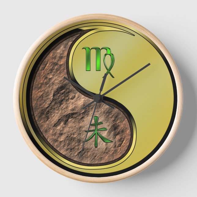 Virgo & Metal Goat Clock (Front)