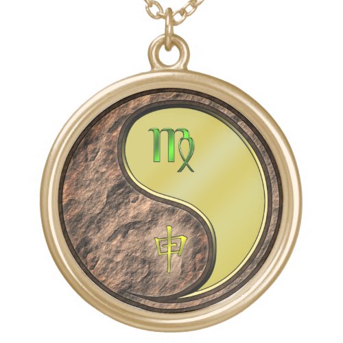 Virgo Metal Monkey  Gold Plated Necklace