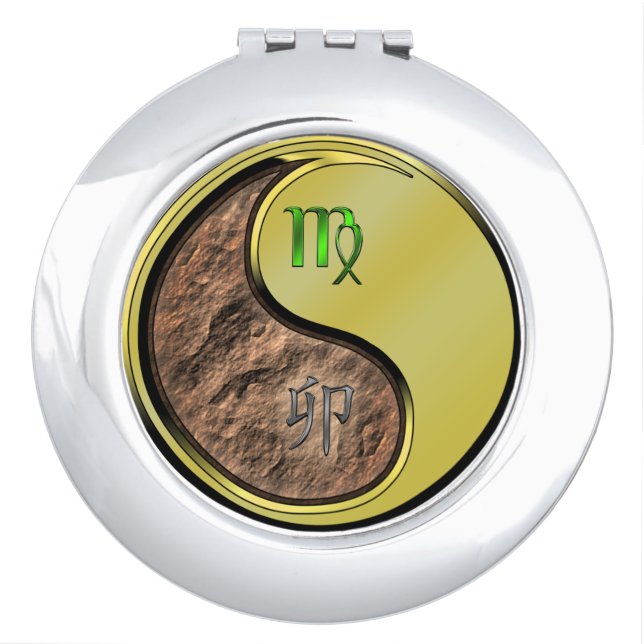 Virgo & Metal Rabbit Compact Mirror (Front)