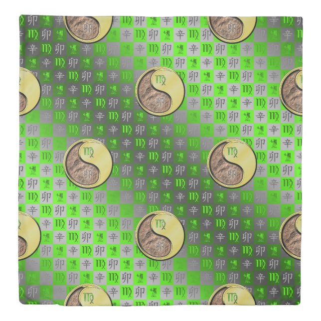 Virgo & Metal Rabbit Duvet Cover (Front)