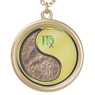Virgo & Metal Rabbit Gold Plated Necklace
