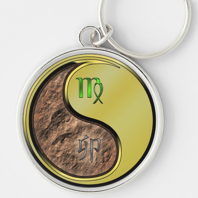 Virgo & Metal Rabbit Keychain (Front)