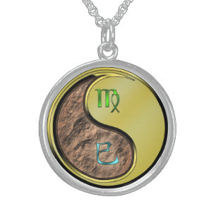 Virgo & Metal Snake Sterling Silver Necklace