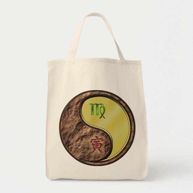Virgo & Metal Tiger Tote Bag (Front)